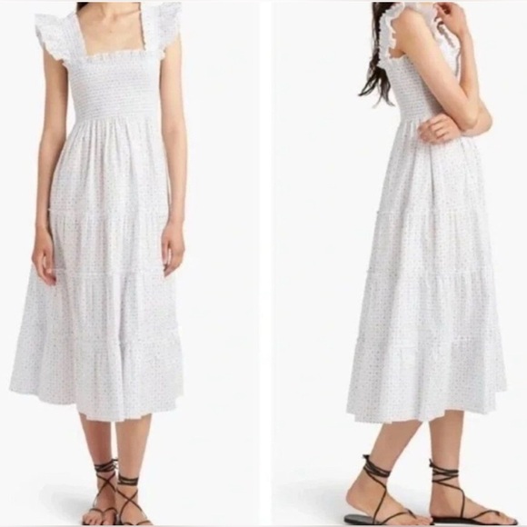 Hill House Dresses & Skirts - Hill House White Ruffle Dress